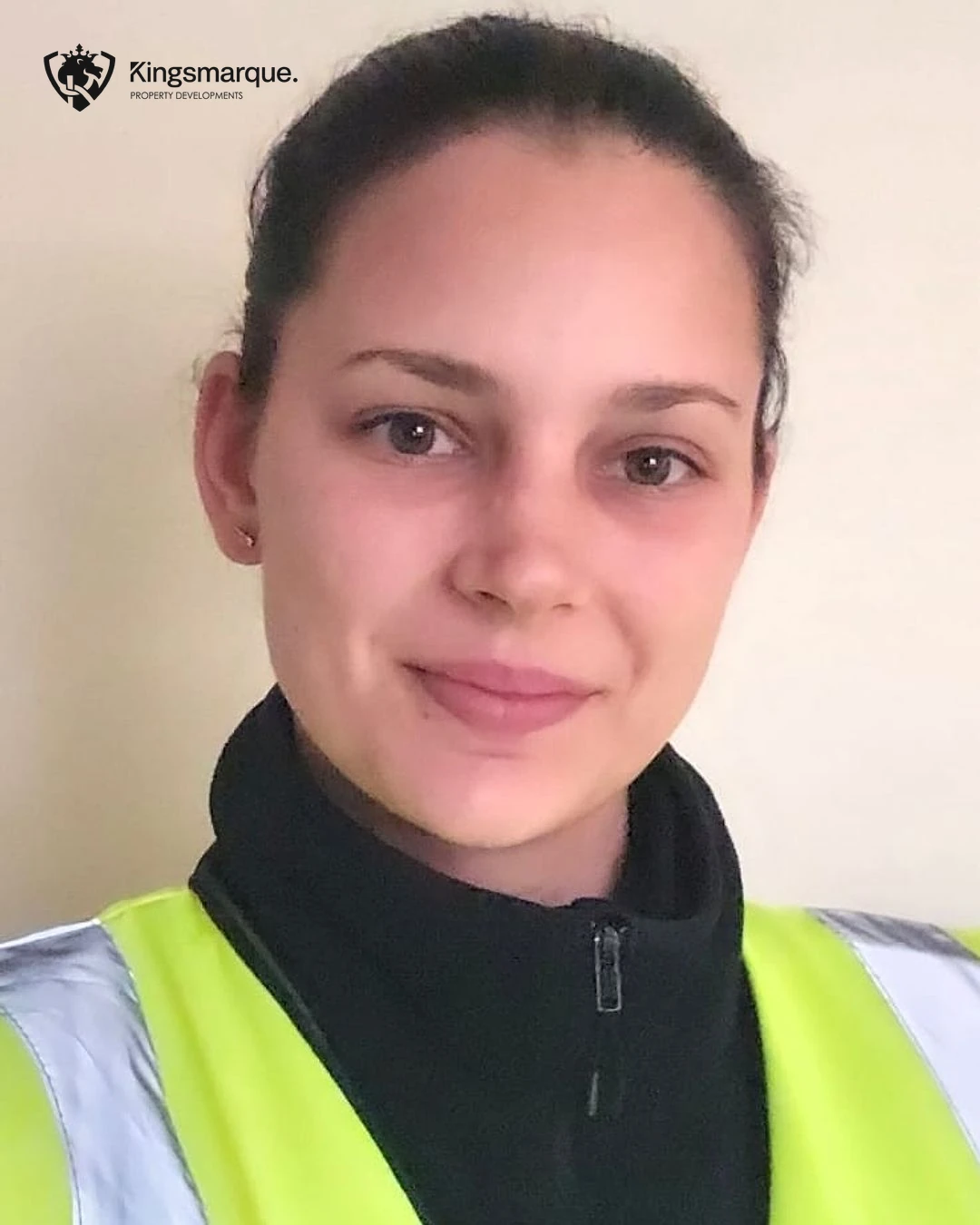 Keya Smith, Managing Director, wearing a hi-vis vest