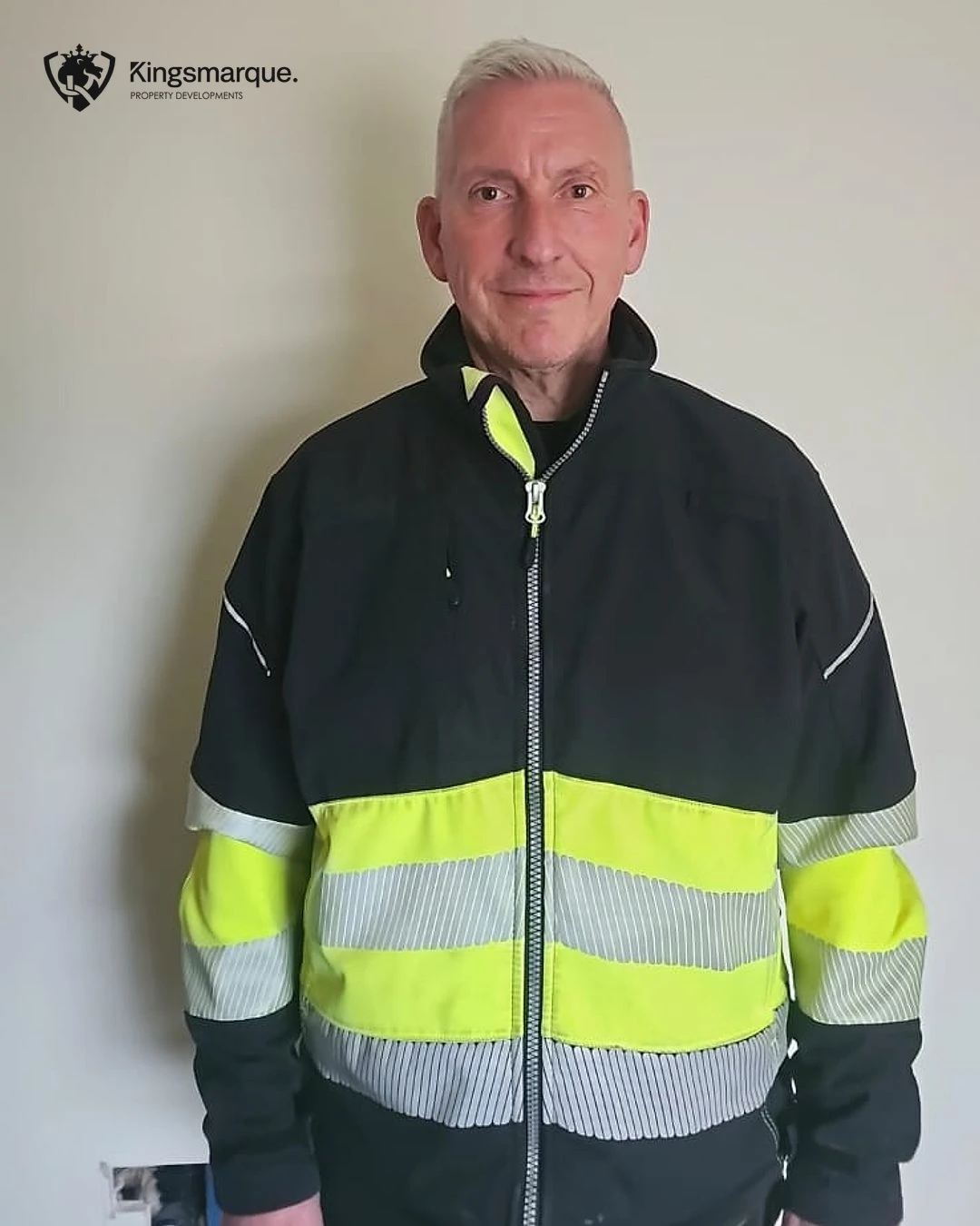 Roy Burtt, Development Manager, wearing a hi-vis jacket